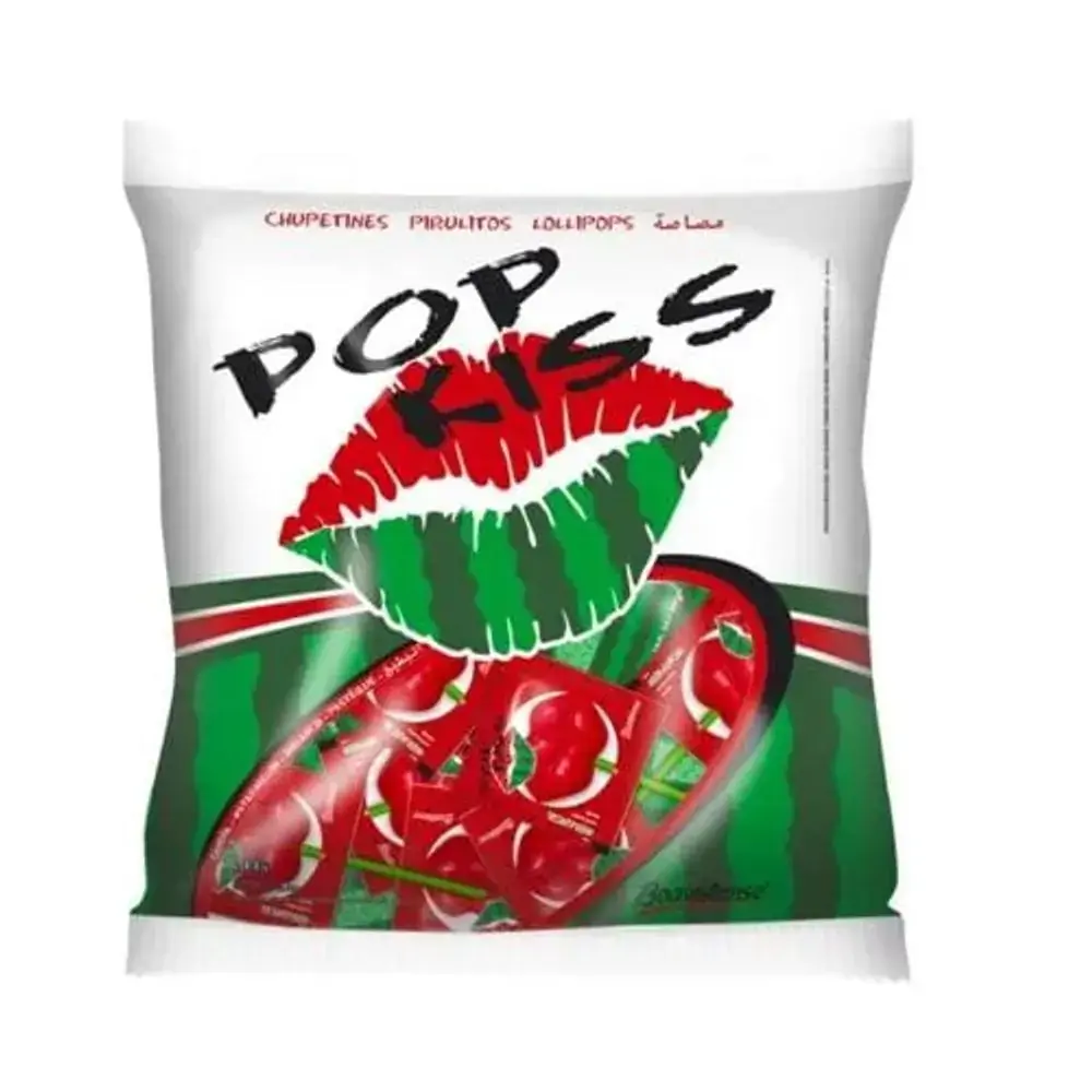 Pirulito sabor melancia pacote com 500g - Pop kiss