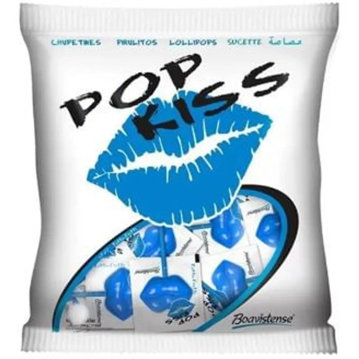 Pirulito sabor tutti frutti pacote com 500g - Pop kiss