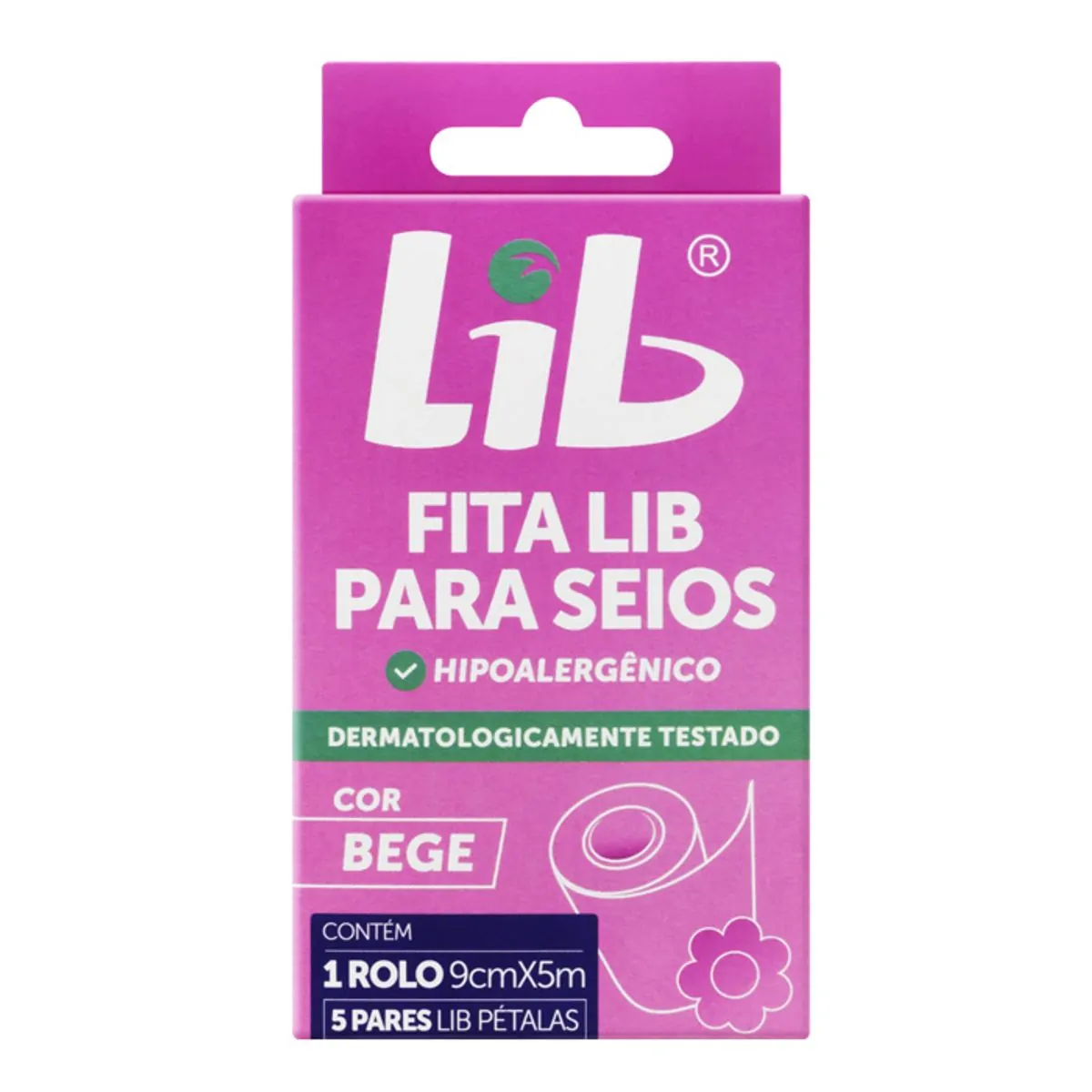 Fita Para Seios Lib Bege 1 Rolo + 5 Lib Pétalas