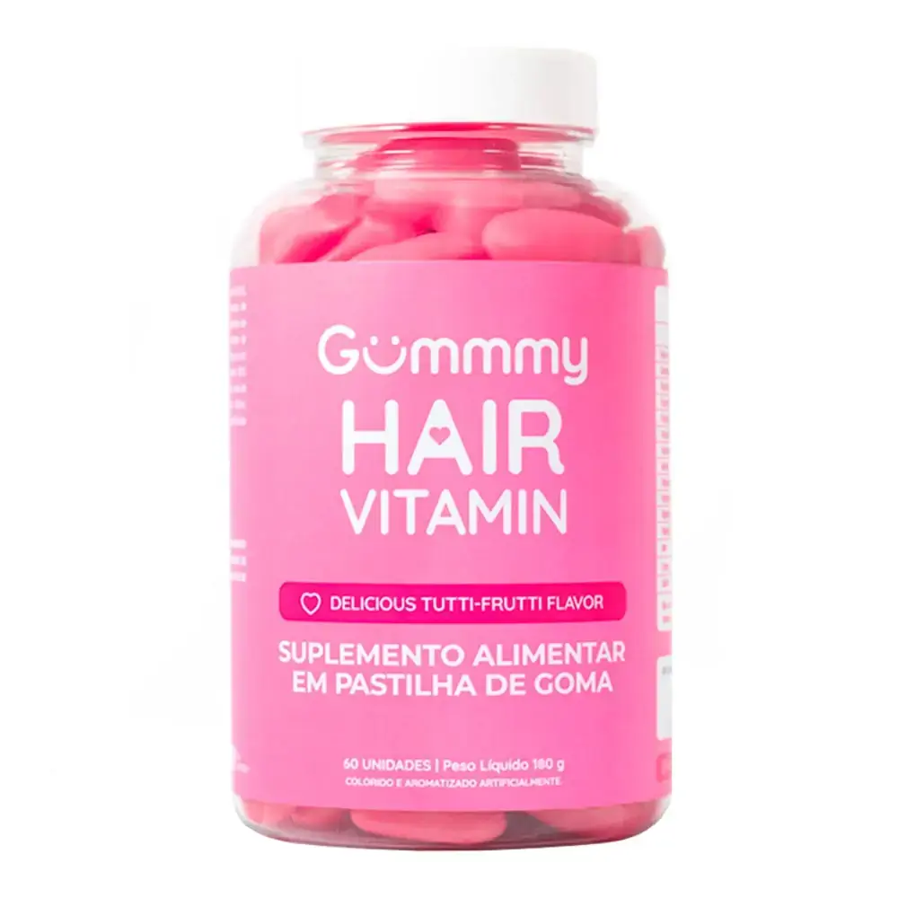 Suplemento Alimentar Gummy Hair Vitamin Sabor Tutti-Frutti 60 Gomas