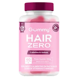 Complemento Alimentar Gummy Hair Zero Tutti Frutti 60 Pastilhas de Goma
