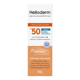 Protetor Solar Facial Helioderm FPS50 Com Cor 50g