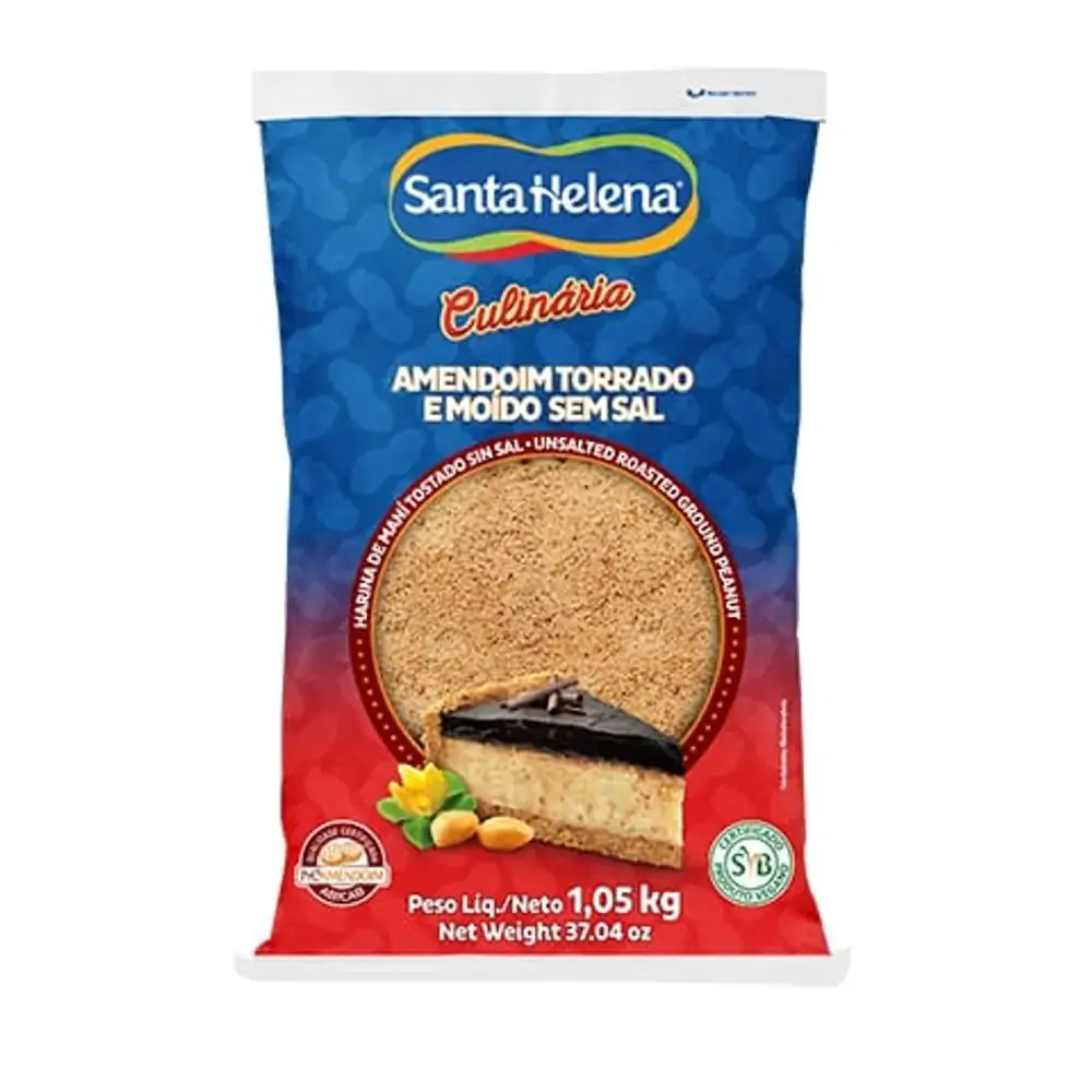 Amendoim torrado e moído sem sal 1kg - Santa Helena