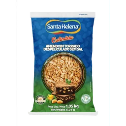 Amendoim torrado despeliculado sem sal 1kg - Santa Helena