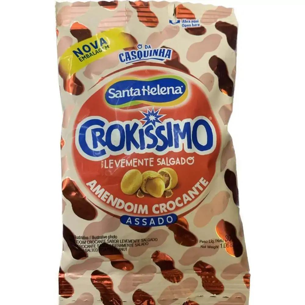 Amendoim crocante crokissimo 5 unidades de 30g - Santa Helena