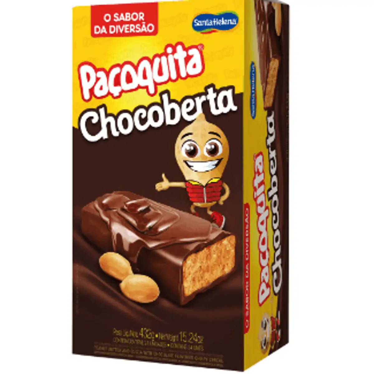 Paçoquita com cobertura de chocolate caixa com 24 unidades de 18g - Santa Helena