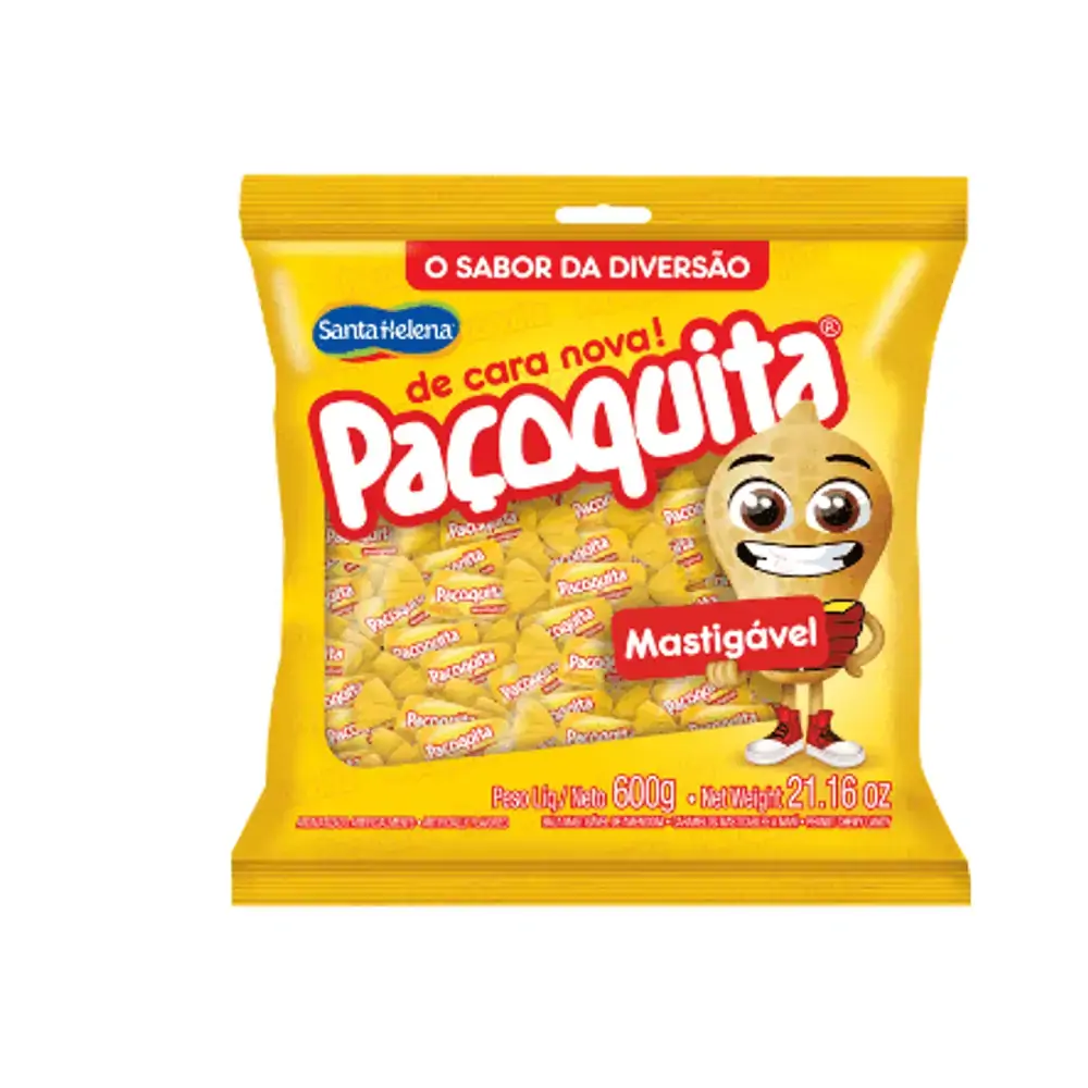 Bala mastigável sabor paçoca com 600g - Paçoquita