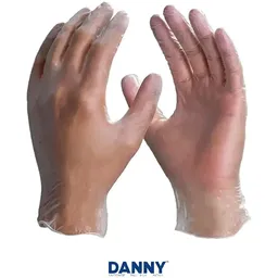 Luva Vinil Transparente Sem Talco - Premium - Danny - Tam G