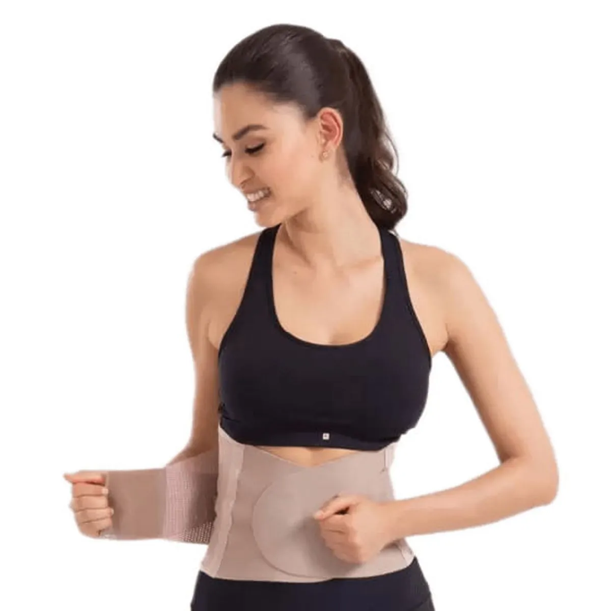 Cinta Modeladora Abdominal Easy Waist Unissex Esbelt 01017 Chocolate - P