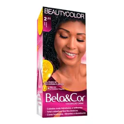 Coloração Permanente Beauty Color Bela&Cor Preto Azulado 2.11