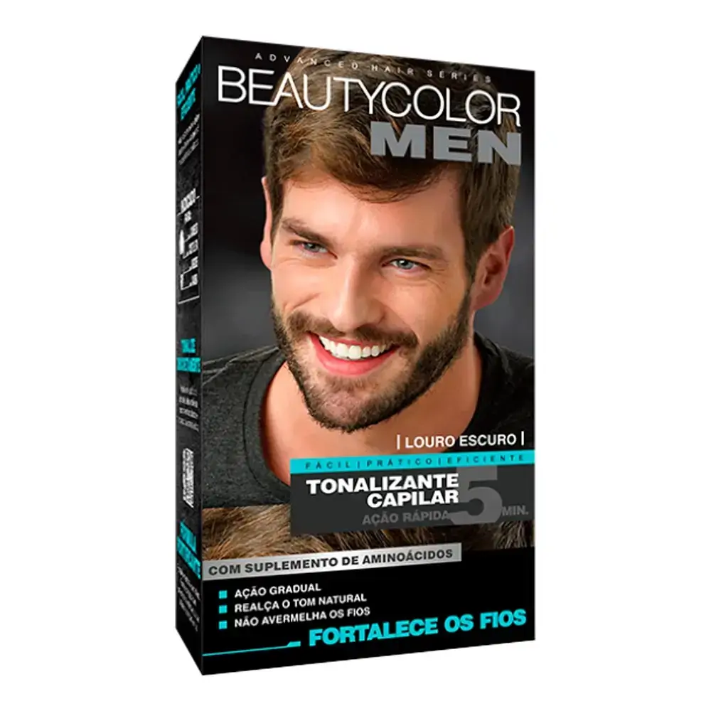 Tonalizante Capilar Beauty Color Men Sem Amônia Louro Escuro