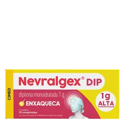 Analgésico e Antitérmico Nevralgex Dip 1g 10 Comprimidos