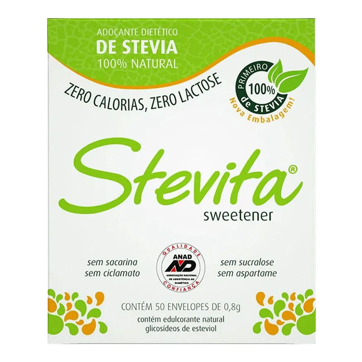 Adoçante Stevita Pó 50 Envelopes 0,8g