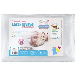 Travesseiro Baby Látex Lavável Antissufocante Fibrasca - Travesseiro Baby Antissufocante Fibrasca La