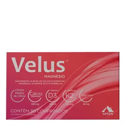 Vitamina Velus Magnésio Apsen 30 Comprimidos
