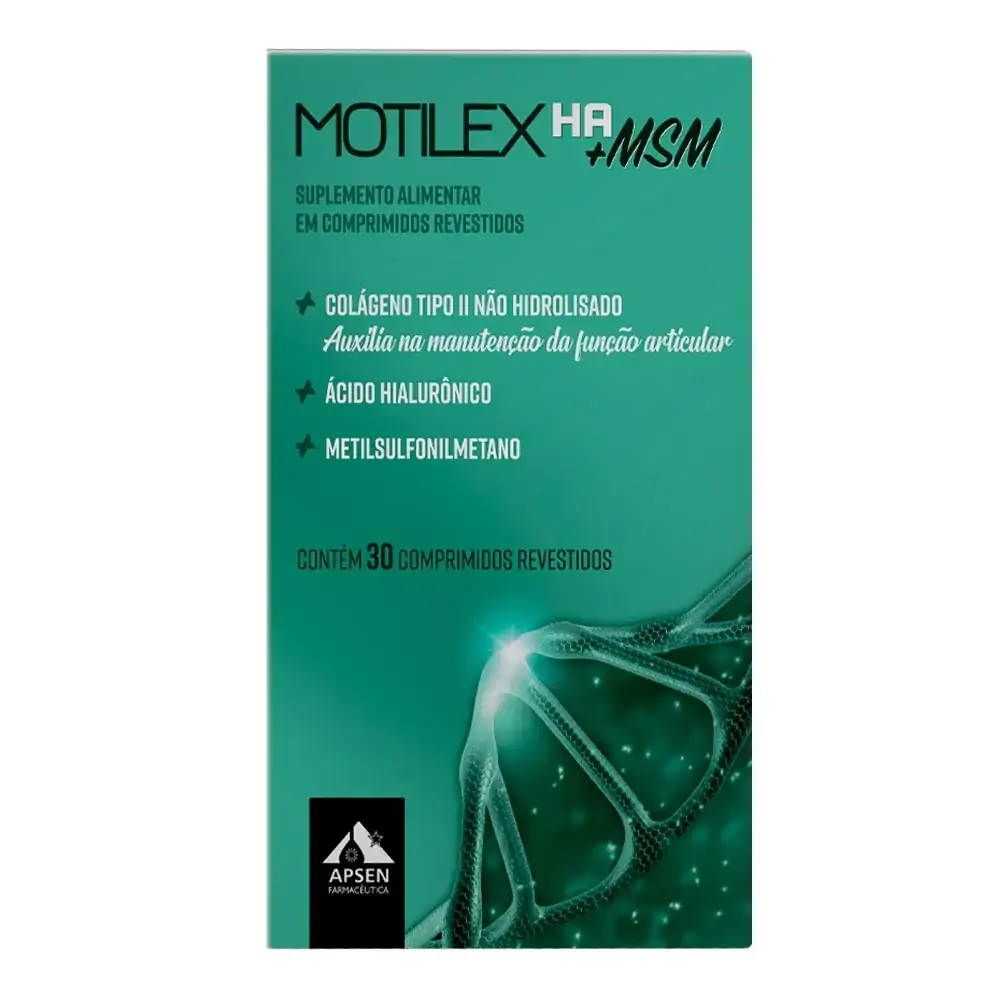 Suplemento Alimentar Motilex Ha+Msm Apsen 30 Comprimidos Revestidos