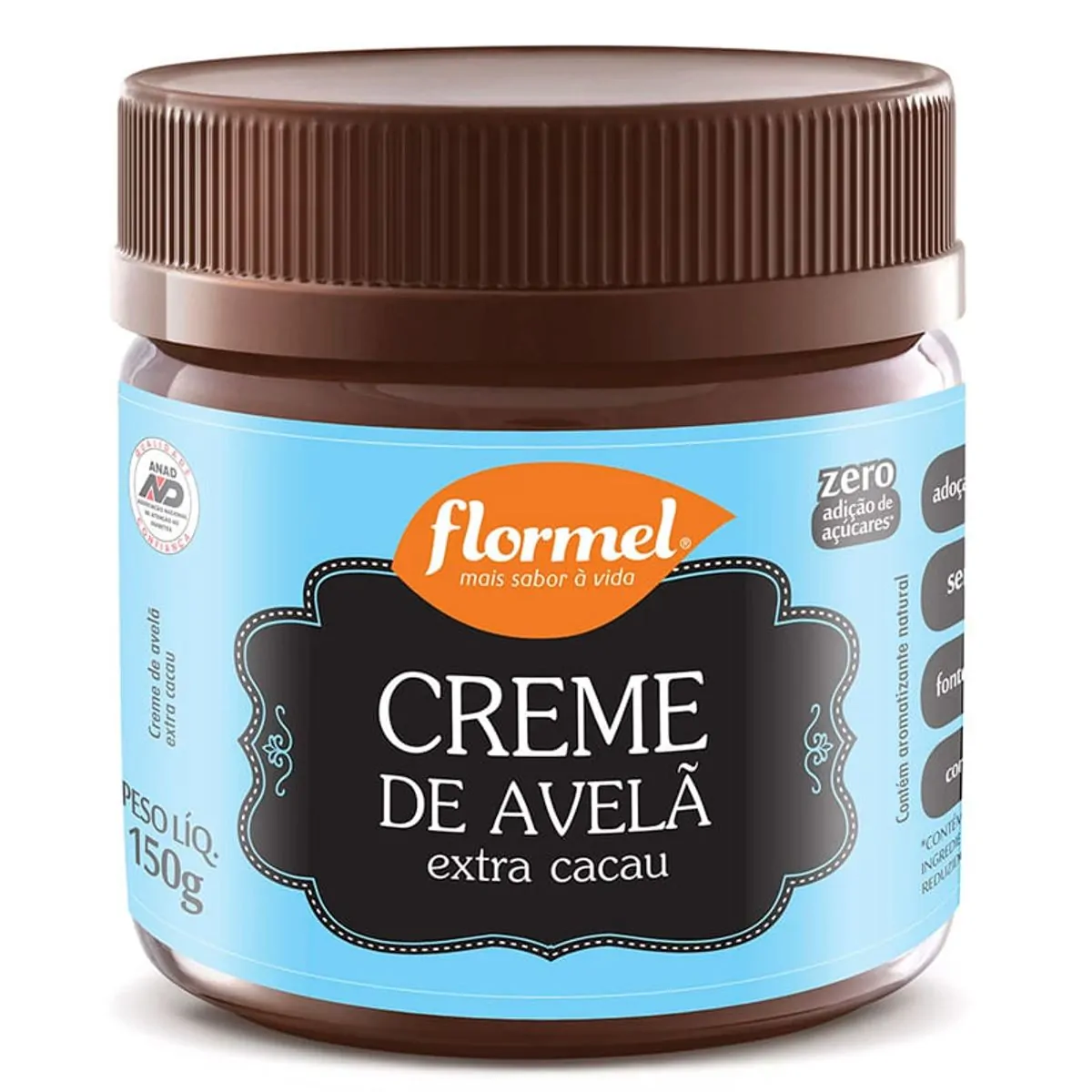 Creme de Avelã Extra Cacau Zero Flormel 150g