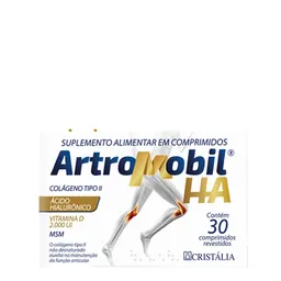 Suplemento Alimentar Artromobil HA Cristália 30 Comprimidos Revestidos