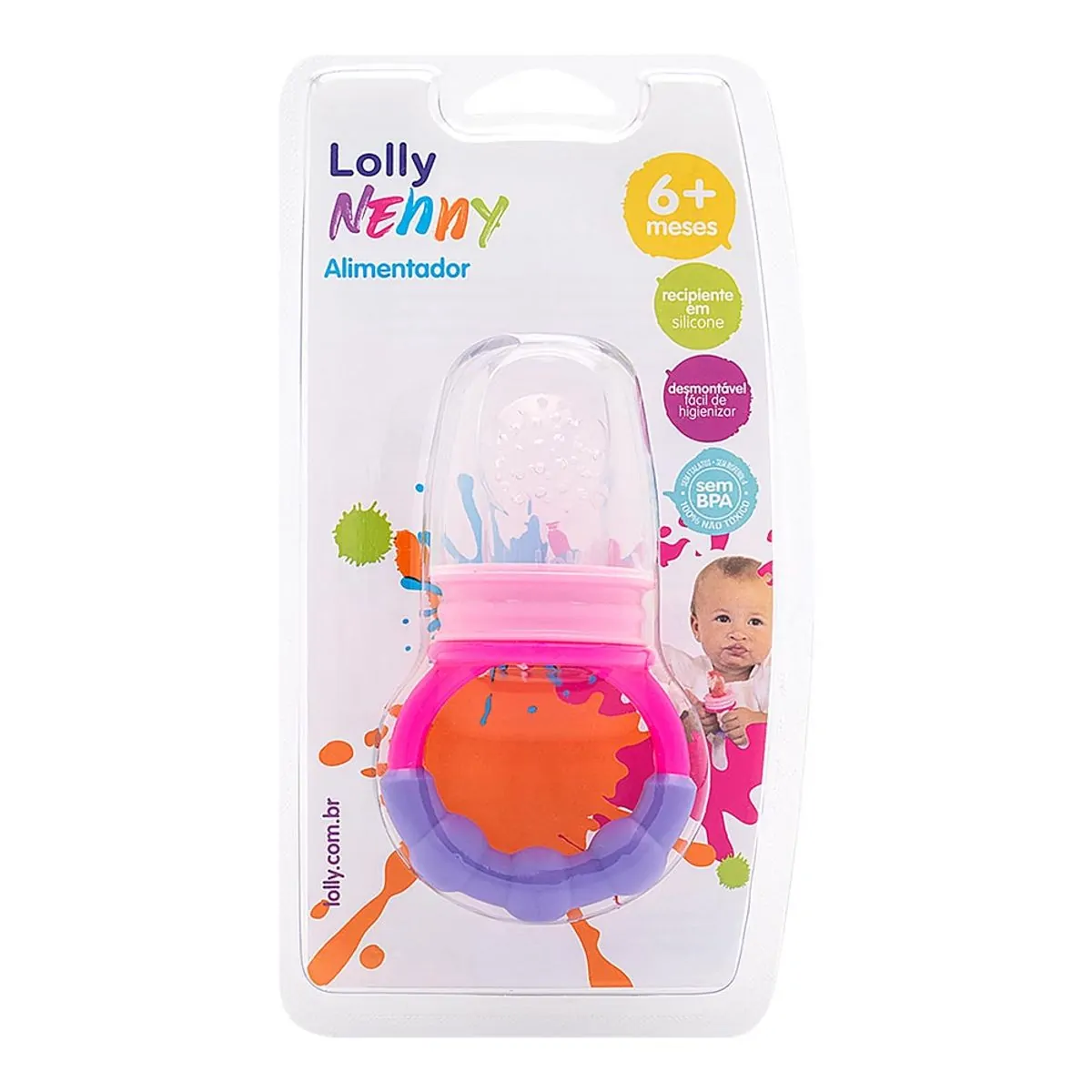 Alimentador Infantil Lolly Nenny Rosa 1 Unidade