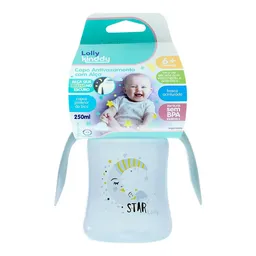 Copo Infantil Lolly Kinddy Azul Star 250ml 1 Unidade