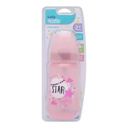 Mamadeira Lolly Kinddy Rosa Star 330ml 1 Unidade