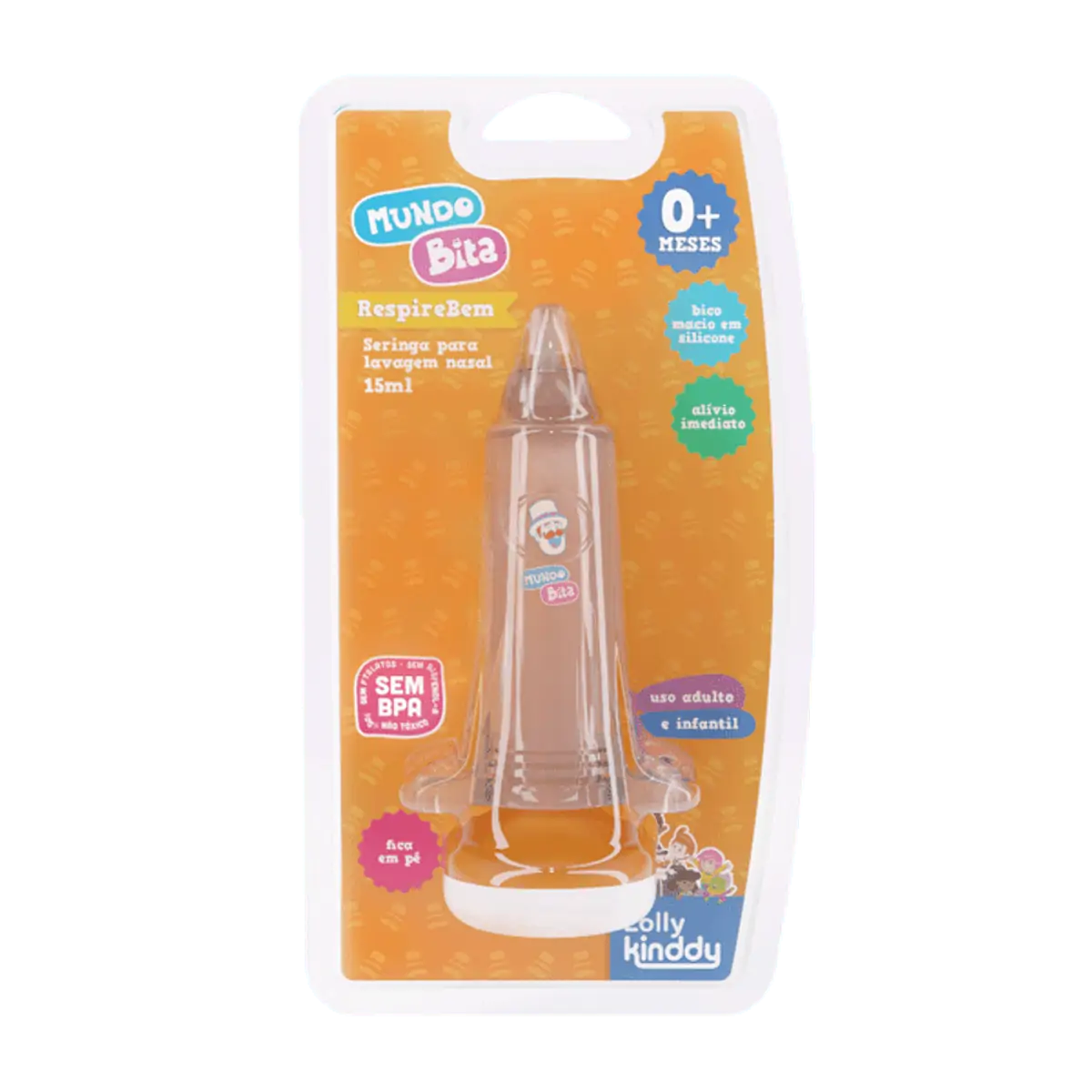Seringa Lavagem Nasal Lolly Kinddy Mundo Bita 1 Unidade