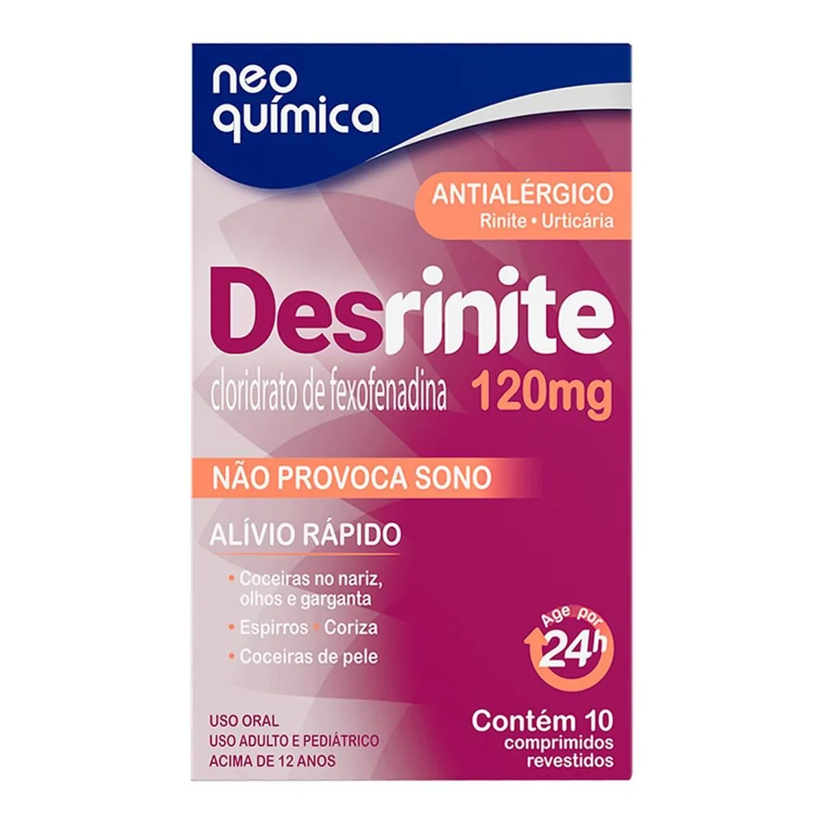 Antialérgico Desrinite 120mg 10 Comprimidos