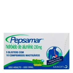 Antiácido Pepsamar 230mg 50 Comprimidos