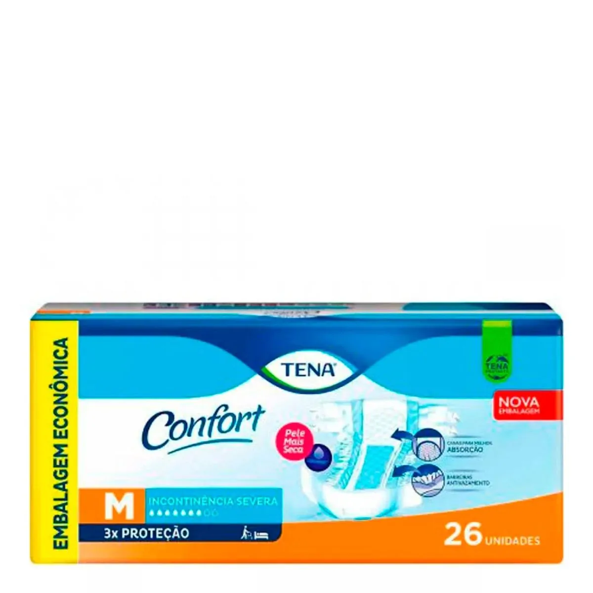 Fralda Geriátrica Tena Confort M 26 Unidades
