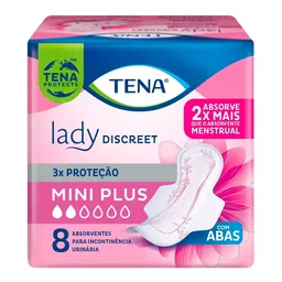 Absorvente Para Incontinência Urinária Tena Lady Discreet Mini Plus 8 Unidades