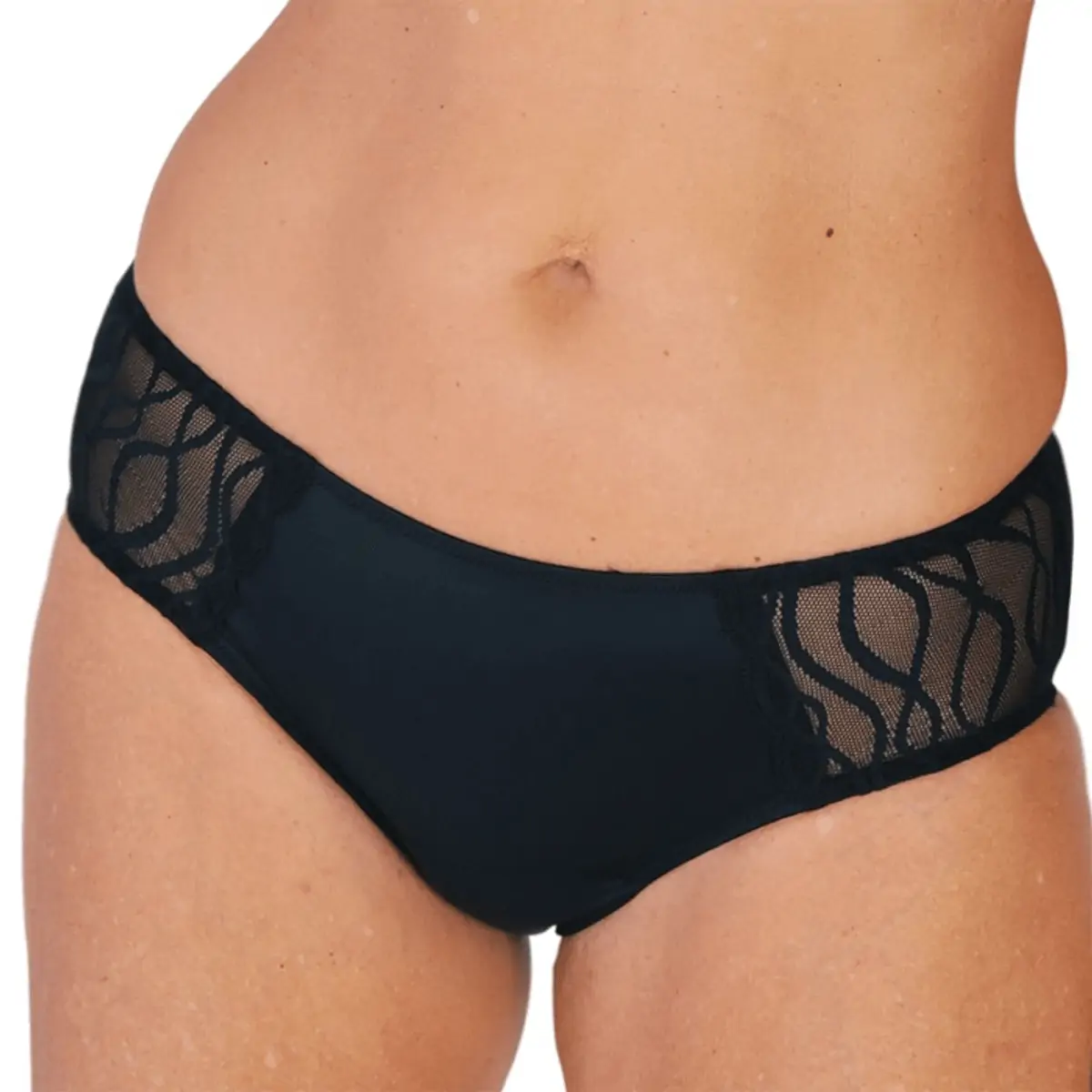 Calcinha Absorvente Tena Lavavel Preta Tamanho G