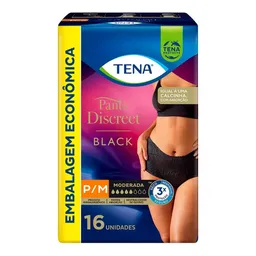 Roupa Íntima Tena Pants Discreet Black P/M 16 Unidades