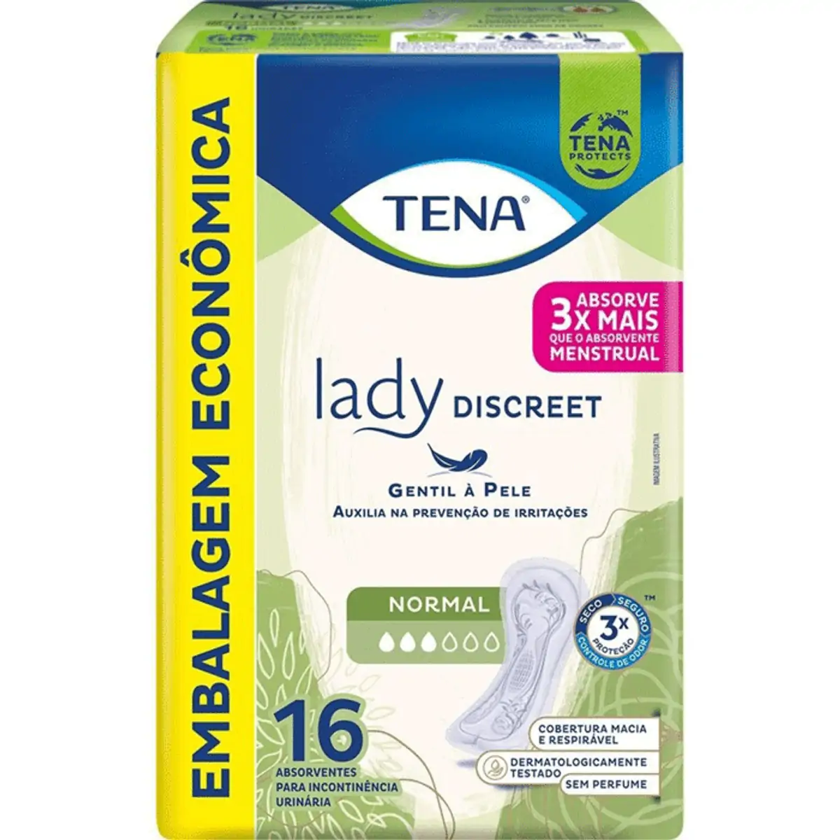 Absorvente Tena Lady Discreet Sem Abas 16 Unidades