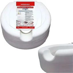 Assento Elevado de Vaso Sanitário Oval Mebuki - 13,5cm - Com Tampa - Assento Elevado de Vaso Sanitár