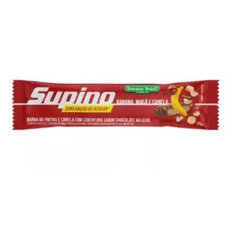 Barra de frutas com cobertura de chocolate sabor Banana, Maça e Canela 24g - Supino