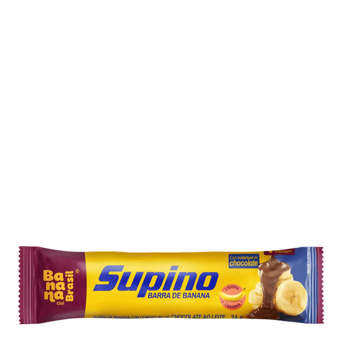 Barra de Frutas Supino Original Banana ao Leite 24g