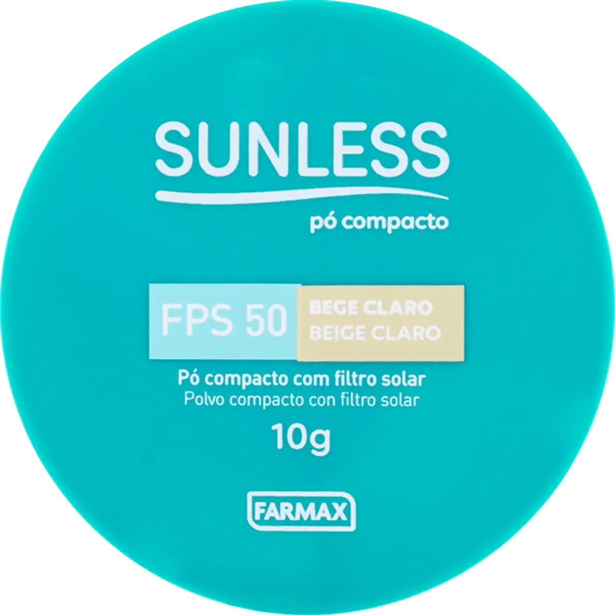 Pó Compacto Facial Sunless Efeito Matte FPS50 Bege Claro 10g
