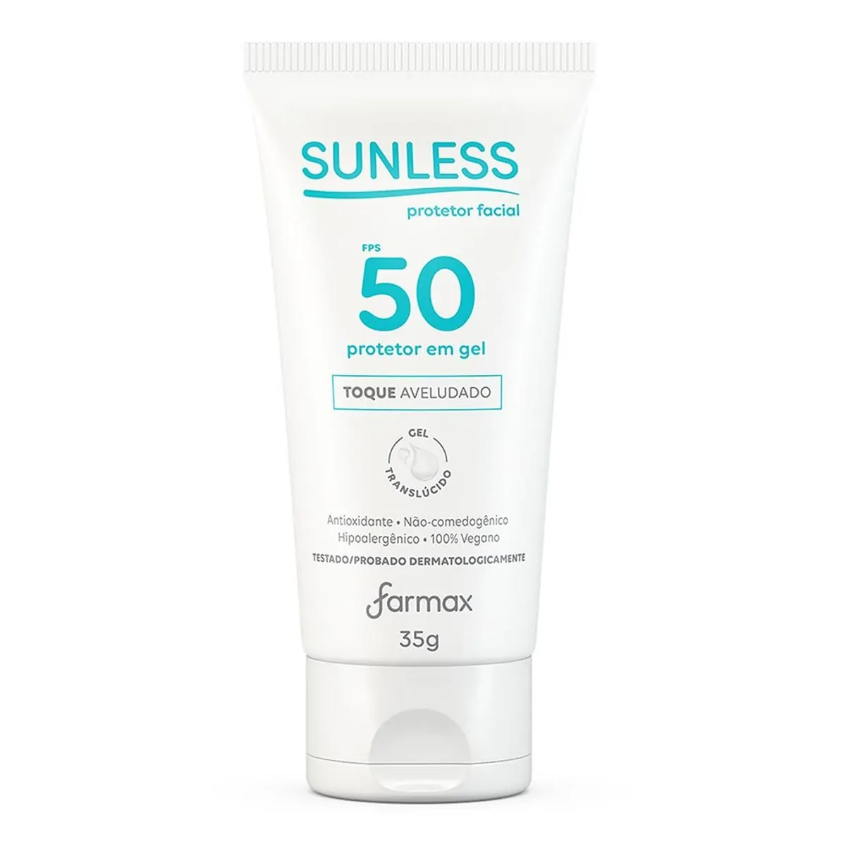 Protetor Solar Facial Sunless FPS 50 Translúcido 35g Gel