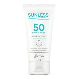 Protetor Solar Facial Sunless FPS 50 Translúcido 35g Gel