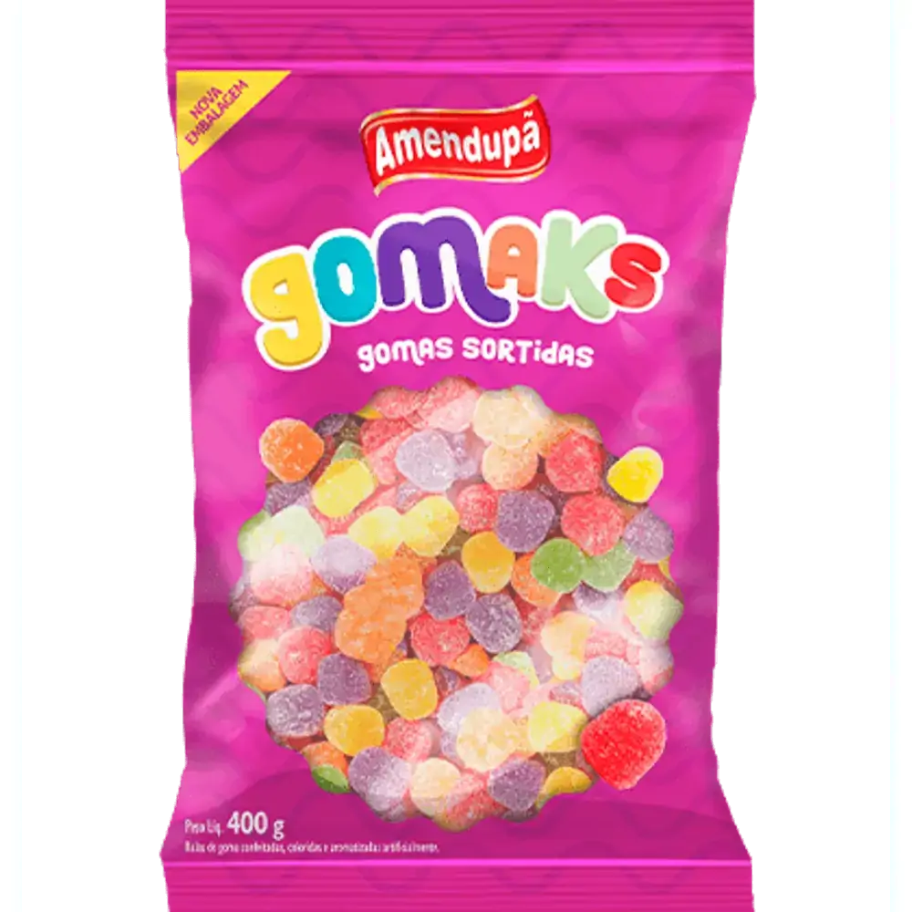 Bala de Goma Pacote com 1kg - Gomak s