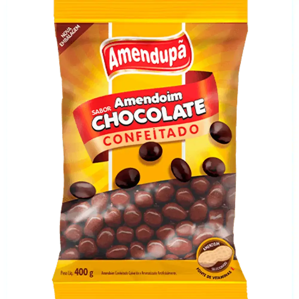 Amendoim coberto por chocolate confeitado 400g - Amendupã