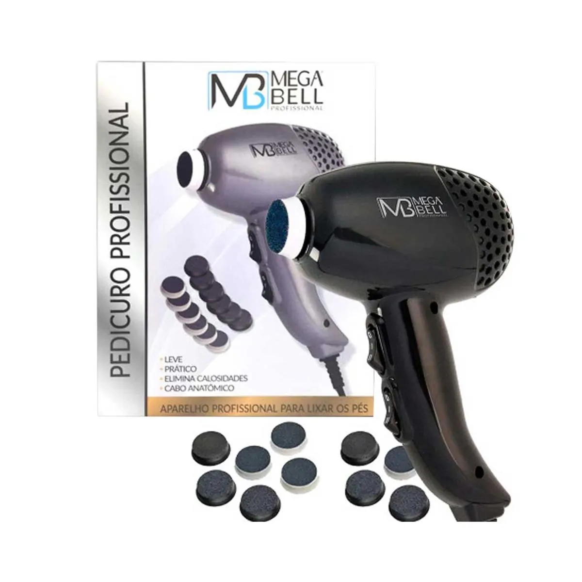 Pedicuro Mega Bell Profissional Preto
