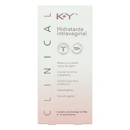 Hidratante Intravaginal K-Y Clínical 30g + 10 Aplicadores