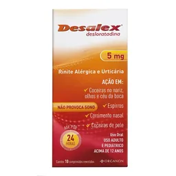 Antialérgico Desalex 5mg 10 Comprimidos Revestidos