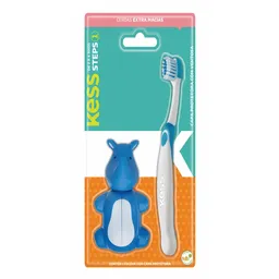 Escova de Dente Kess Steps 1 Infantil Capa Protetora 1 Unidade