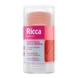 Bastão Facial Ricca Magic Stick Argila Vermelha 78g