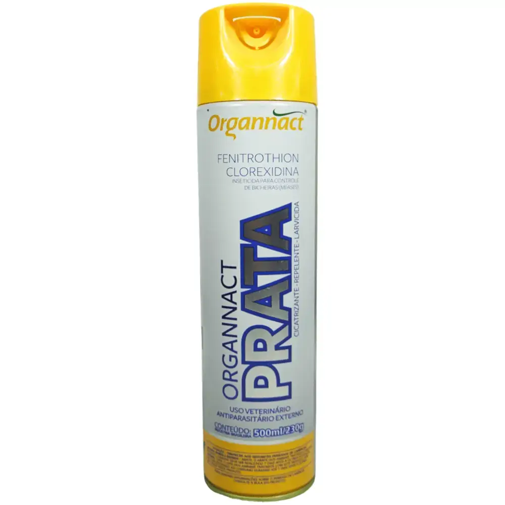 Organnact Prata Spray 500ml Cicatrizante Repelente Larvicida
