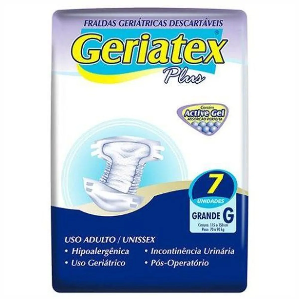 Fralda Geriátrica Geriatex Plus - Tamanho G