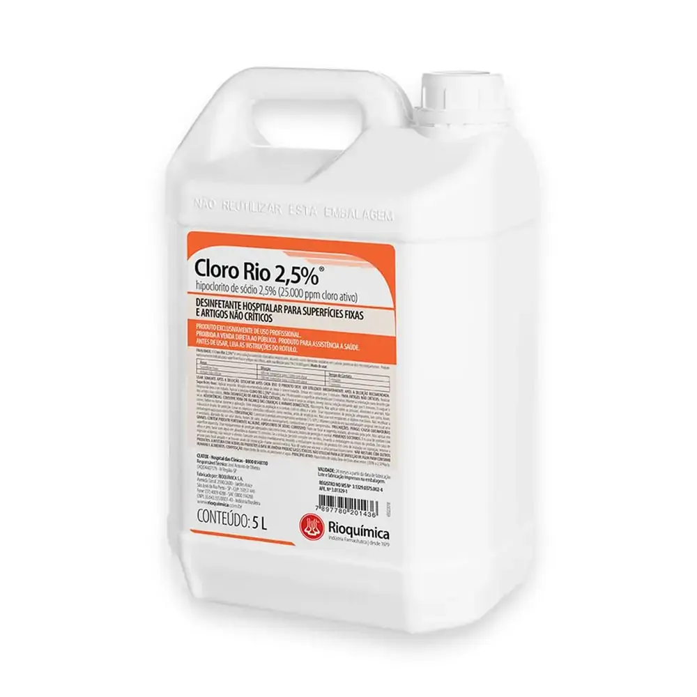 Cloro Rio 2,5% 5L - Rioquímica
