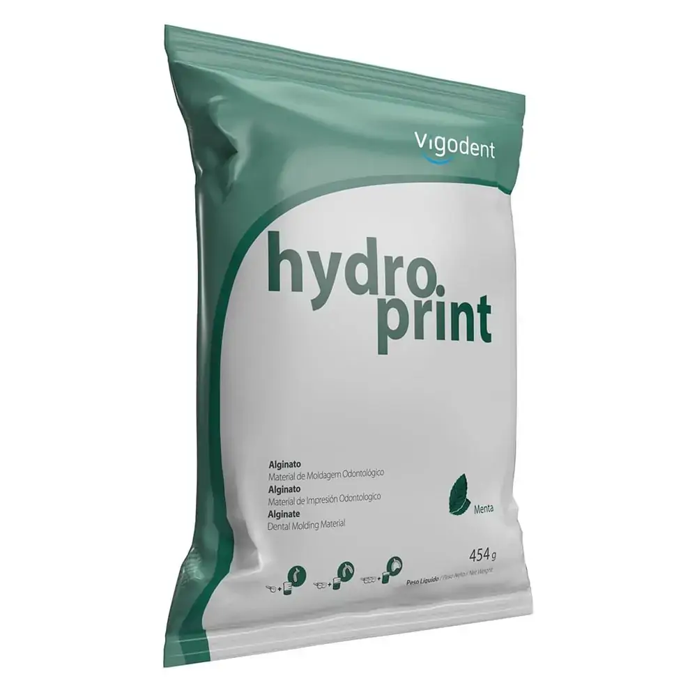Alginato Hydroprint Premium Regular Fast Set Menta 454g - Vigodent
